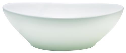 Vasque ovale à poser HANA en céramique 40,5 x 33 x 14 cm - Blanc mat